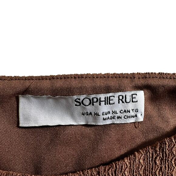 Sophie Rue New Womens Side Cut Out Sleeveless Mini Dress Choc Brown XL Party Y2K - Picture 9 of 11